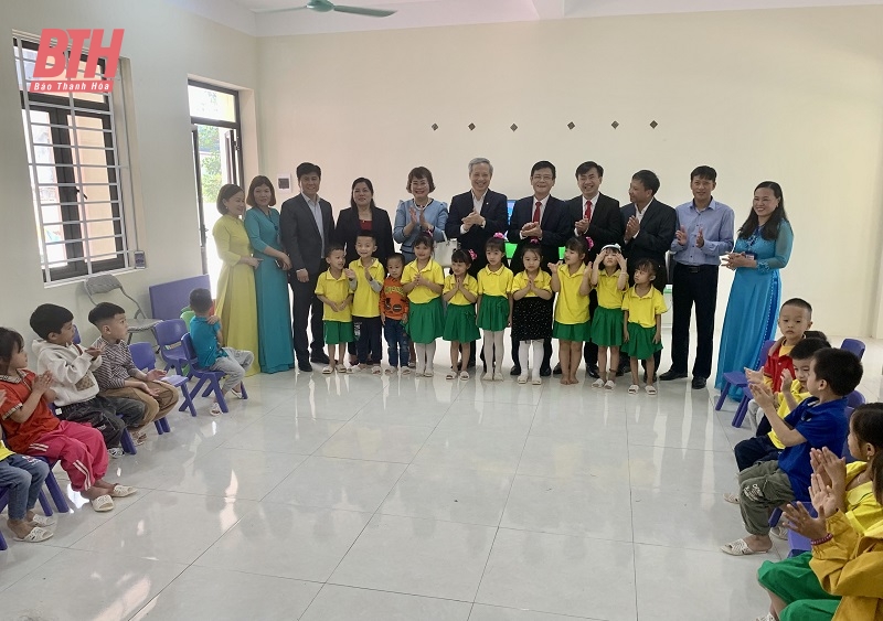 Agribank Bắc Thanh Hóa tài trợ 7 tỷ đồng xây dựng Trường Mầm non xã Thành Tâm