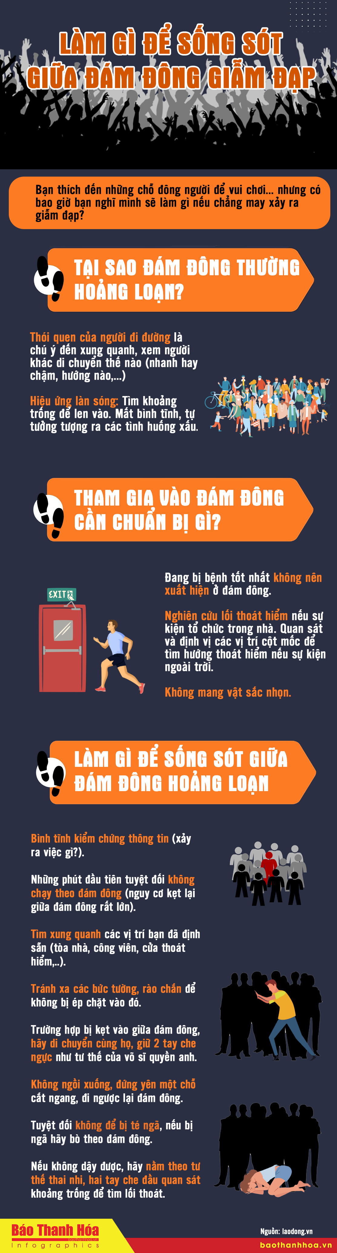 Làm gì để sống sót giữa đám đông giẫm đạp?