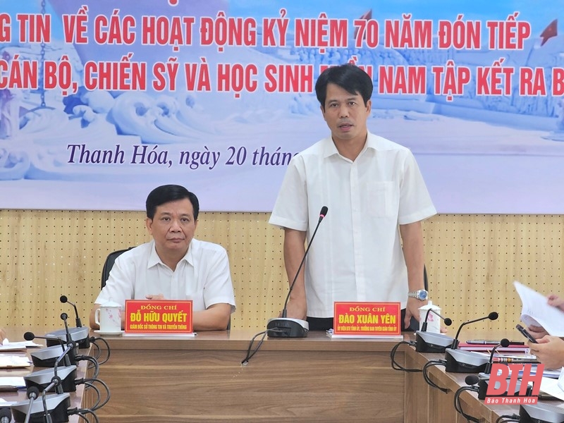 Họp báo về các hoạt động Kỷ niệm 70 năm đón tiếp đồng bào, cán bộ, chiến sĩ và học sinh miền Nam tập kết ra Bắc